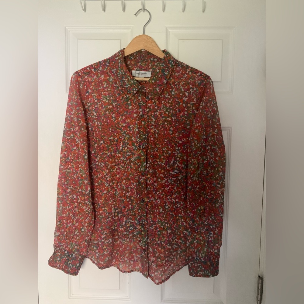 Isaac Mizrahi for Target Button Up Blouse Fuchsia XL